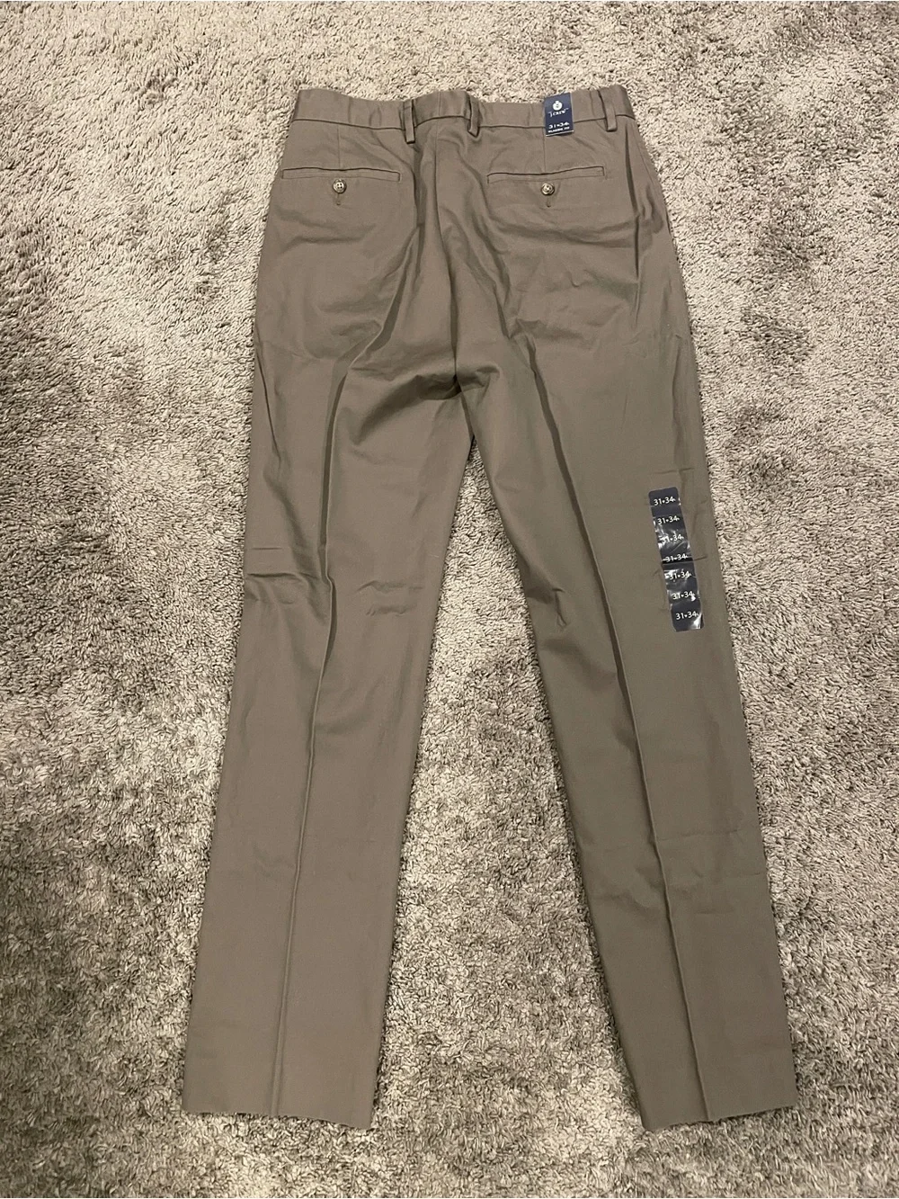 J. Crew Men's Straight-Leg Dress Pants in Olive Green